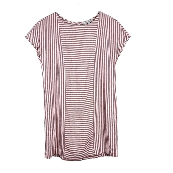 Madewell Dresses & Skirts - MADEWELL Linen & Cotton Lightweight Striped Dress | Short Sleeve Shift Dress